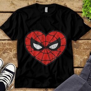 Amazing Spider Man Marvel Spider-Man Heart Funny Unisex Tee Adult T-shirt